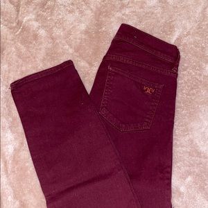 Tory Burch 💛 burgundy skinny jeans